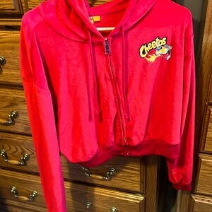 Chester Cheetah Red zip up jacket